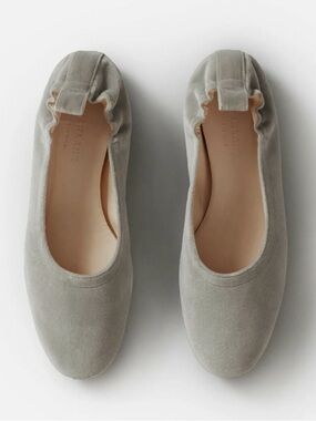 Everlane Light Gray Suede Ballet Flats